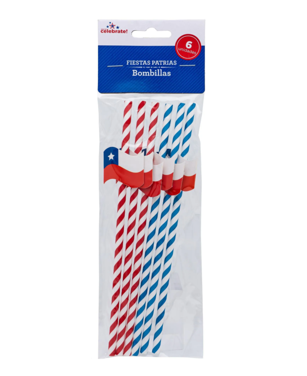 Bombillas de Papel Fiestas Patrias – Pack de 6 unidades
