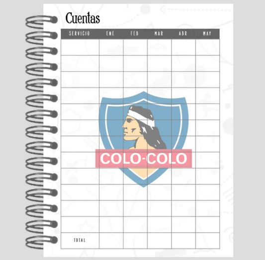 Agenda Colo Colo con planificador semanal