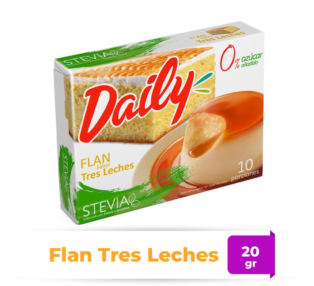 Flan sabor tres leches, daily