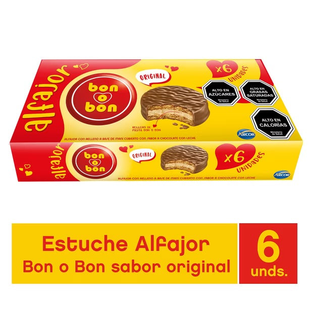 Alfajor Bon o Bon Original – Estuche 6 Unidades - Bon o Bon