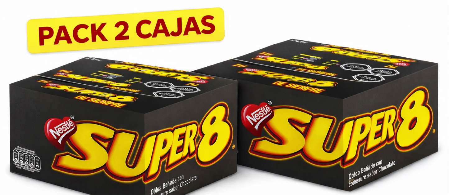 Super 8 Nestlé Barra de Chocolate con Galleta wafer Chilena – 30 g - Chilena Cossas
