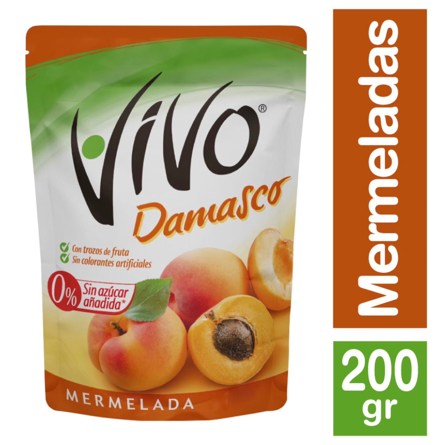 Mermelada de Damasco - Vivo 200g sin azúcar añadida