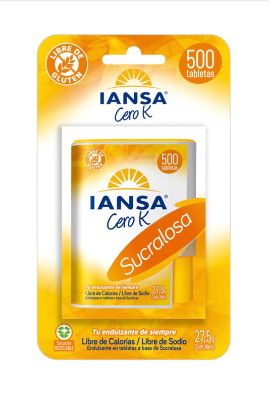 Sucralosa Iansa cero K 500 tabletas