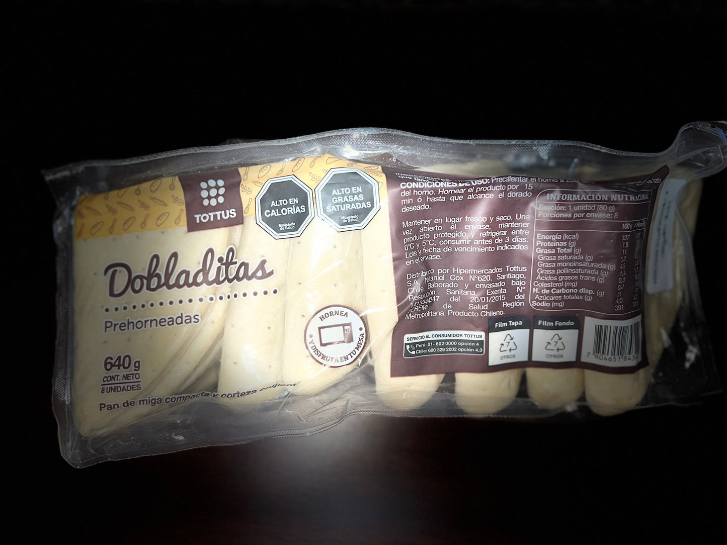 Pan precocido chileno – Dobladitas Tottus