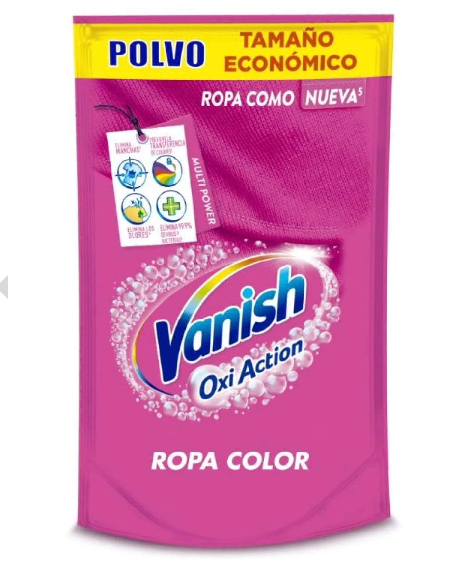 Quitamanchas Polvo Ropa color Doypack, 100 g. Vanish.