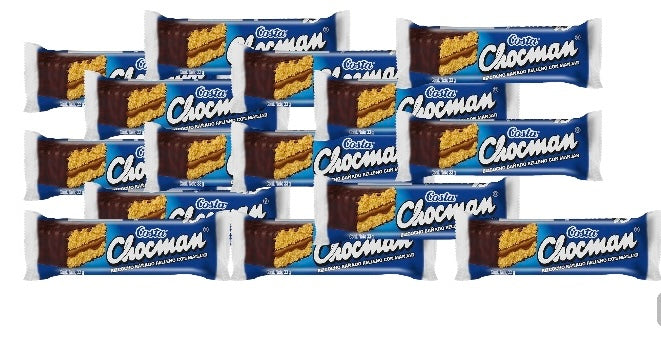 Chocman Costa chileno con manjar y cobertura de chocolate