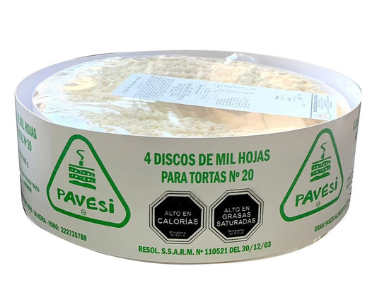 Disco de mil hojas #20/ 4 discos para rellenar - Chilena Cossas