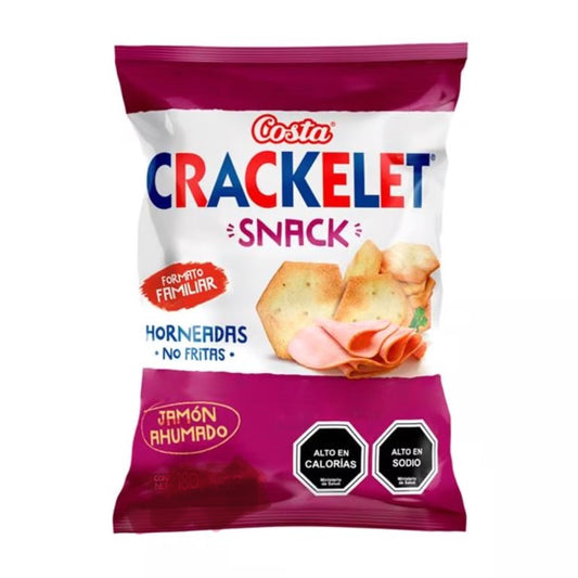Galletas crackelet snack sabor jamón 140g