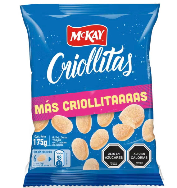 Criollitas galletas McKay 175g - galletas sabor vainilla con cristales de azúcar
