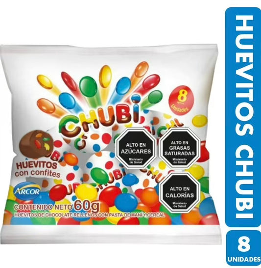 Huevitos chubi Arcor 60g - 8 unidades