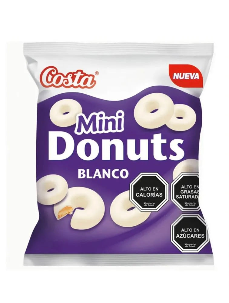 Galleta mini donuts bañadas en chocolate 35g - Costa - Chilena Cossas