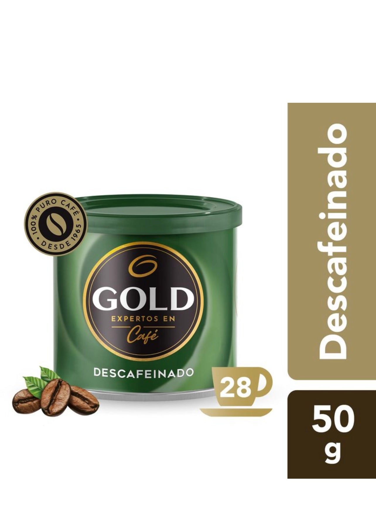 Café Gold Descafeinado 50g | Café Instantáneo Chileno Suave y Aromático