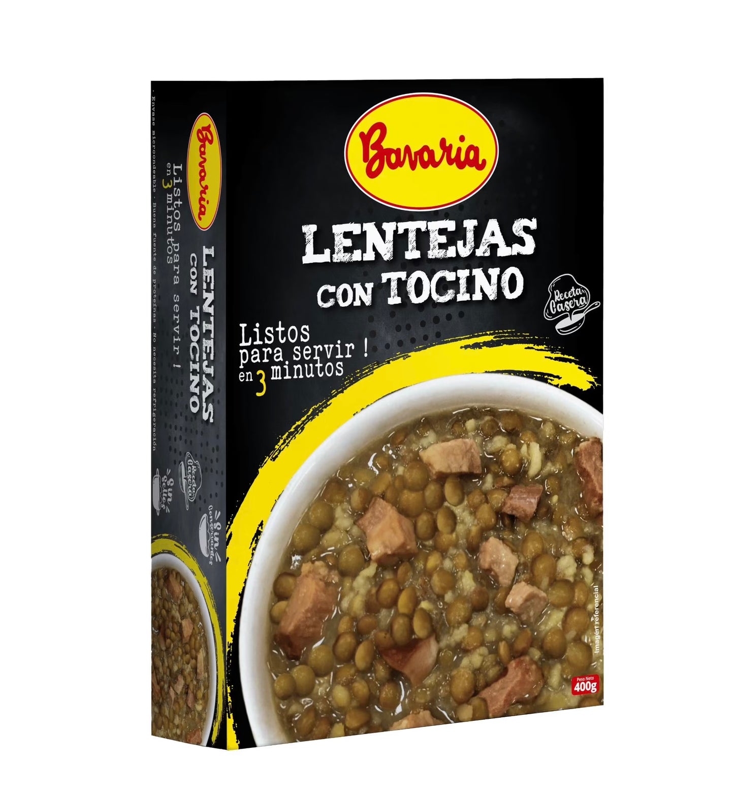 Lentejas con tocino Bavaria 400g - Plato listo
