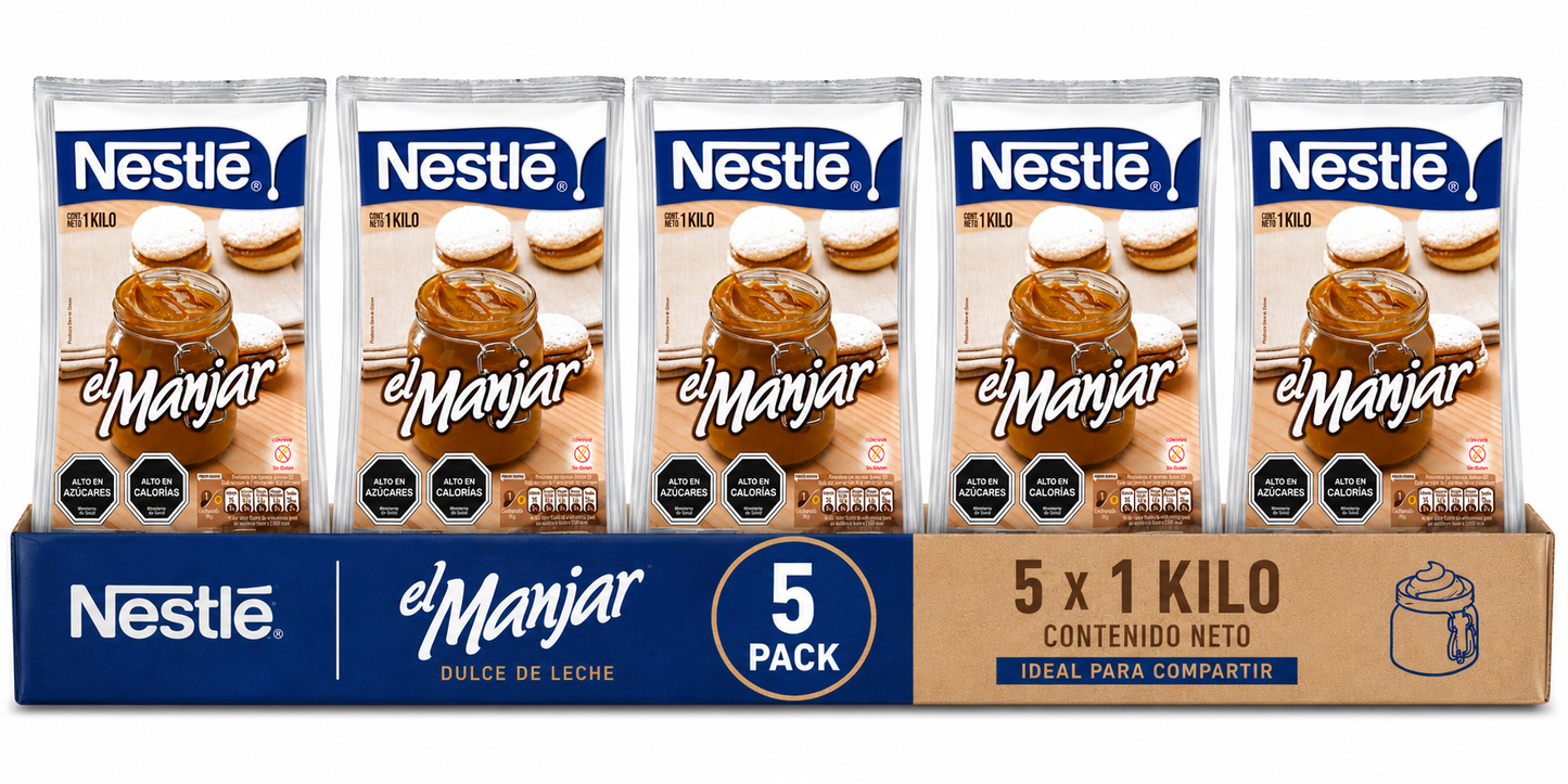 Manjar Nestlé 1 Kg – Dulce de Leche Chileno Tradicional | Ideal para Postres y Repostería - Chilena Cossas
