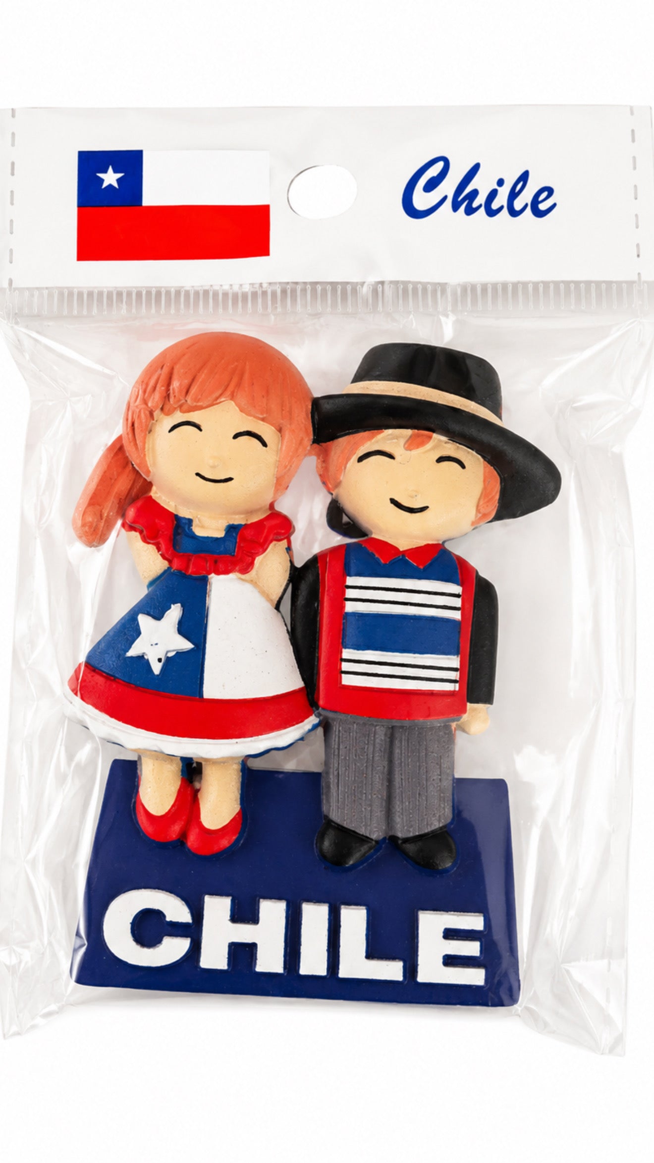 Imán de Refrigerador Pareja Chilena en Relieve