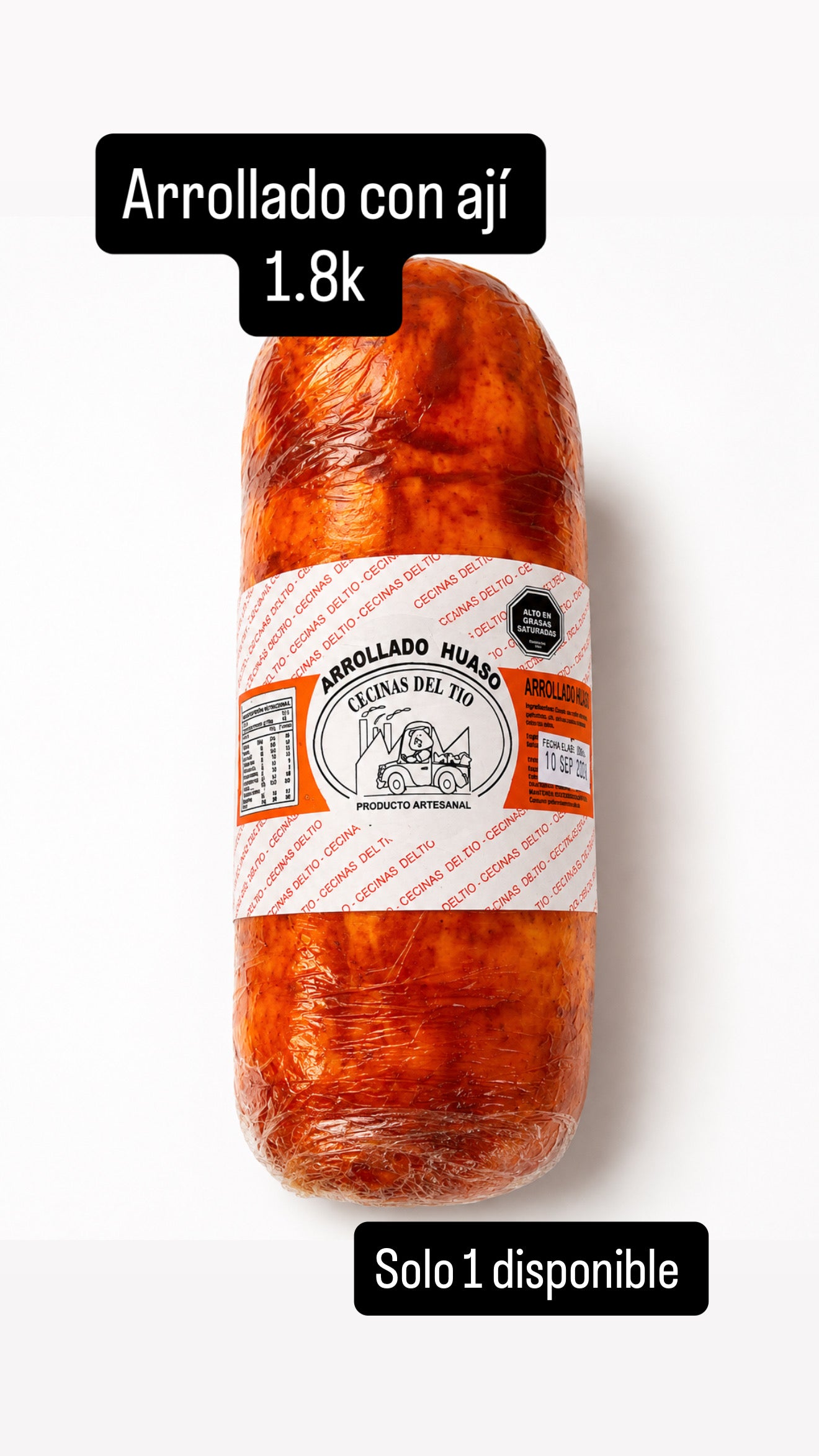 Arrollado de huaso con aji 1.8kg