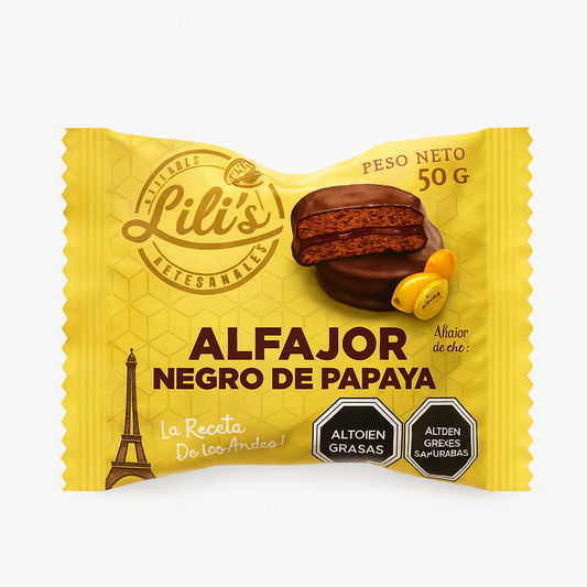 Alfajor negro de papaya 50g - Lili’s