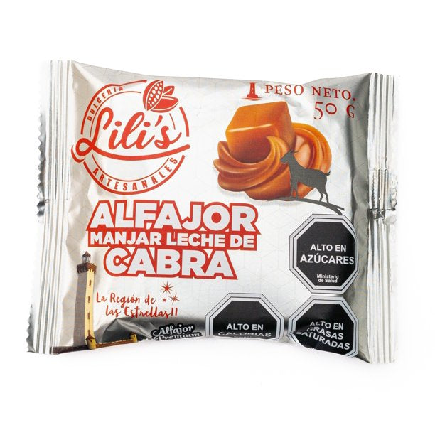 Alfajor manjar leche de cabra 50g Lili’s