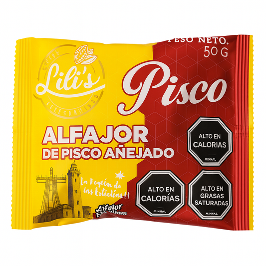 Alfajor de pisco añejado 50g Lilis