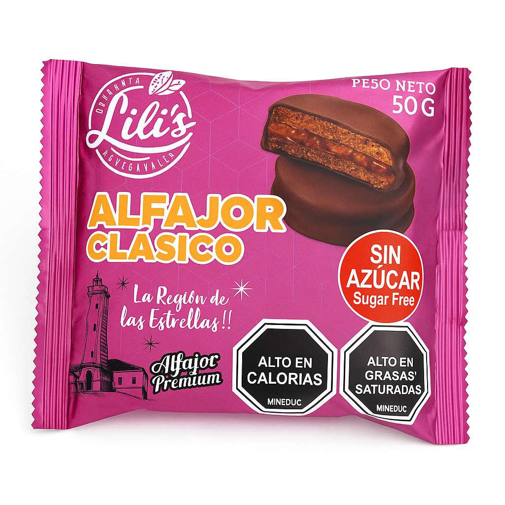 Alfajor Clásico Sin Azúcar Lili’s – 50 g