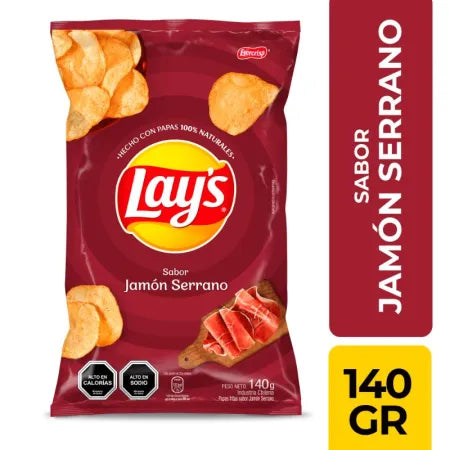 Papas fritas lays jamón serrano 140g