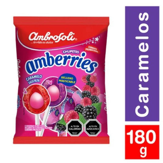 Amberries chupetes 12 unidades