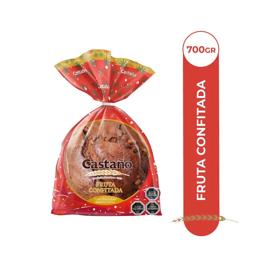 Pan de pascua- Castaño, fruta confitada, pasas y frutos secos 700gr