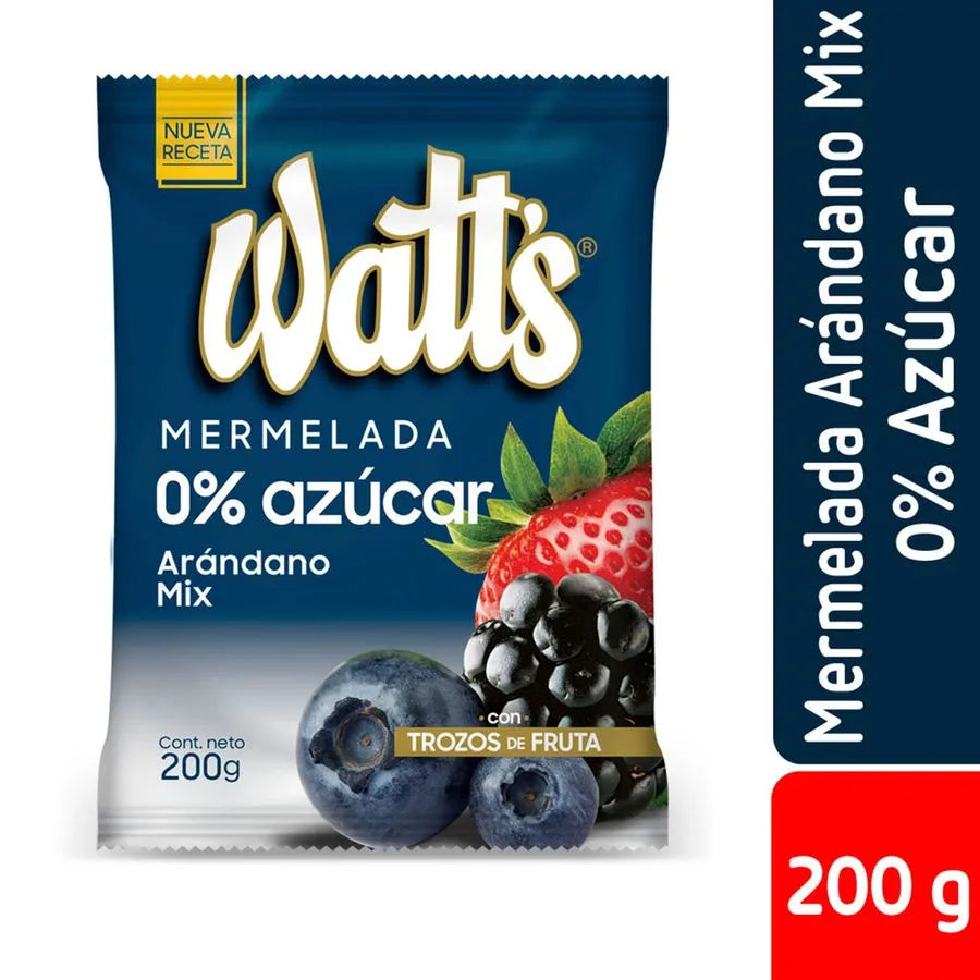 Mermeladas watts 0% azúcar - arandano mix 200g