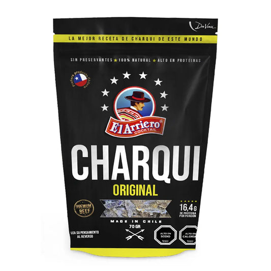 Charqui original el Arriero 70g- sabor tradicional chileno