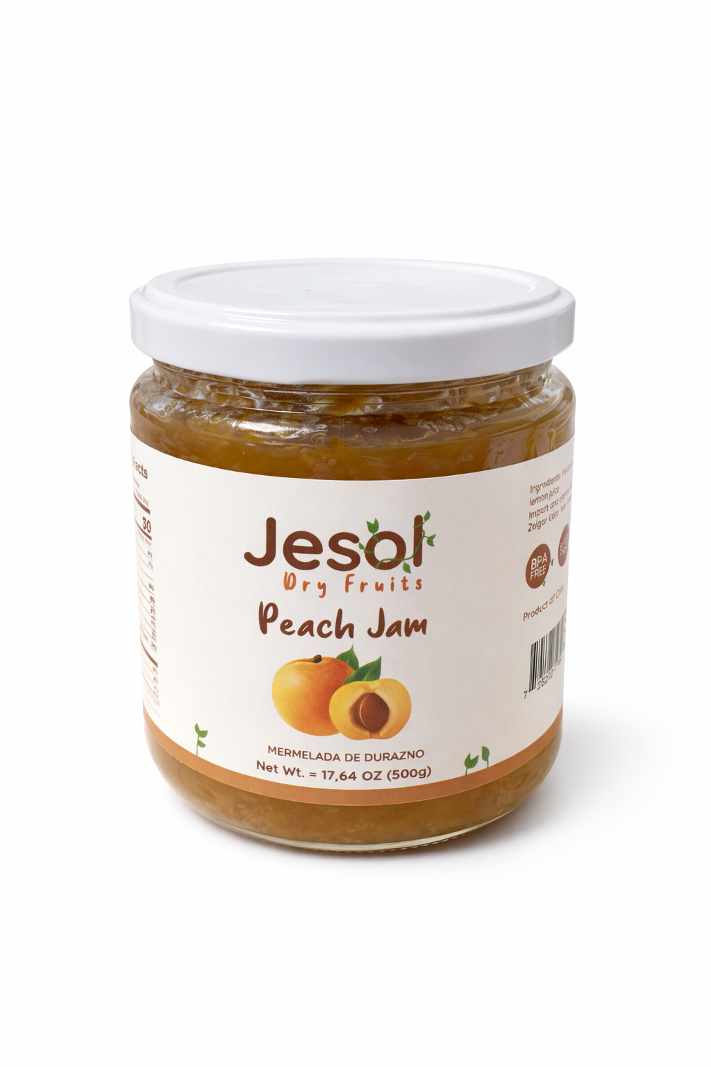 Mermelada Durazno artesanal 500g - producto Chileno Jesol