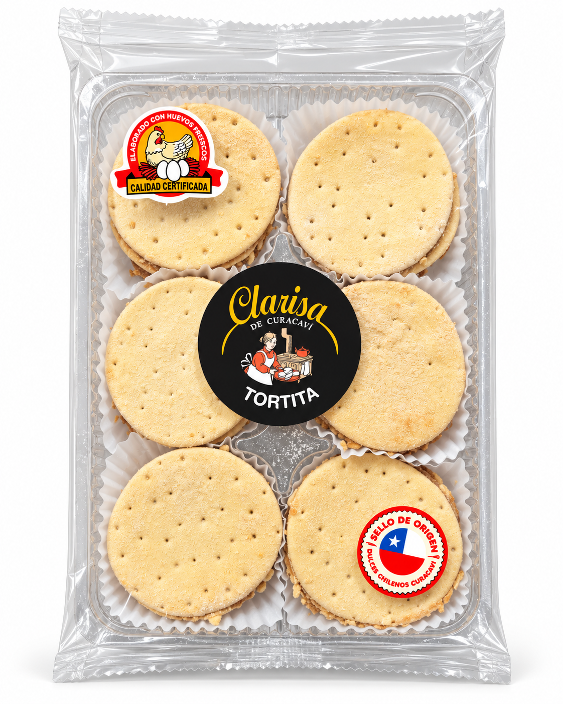 Tortitas Clarisa de Curacaví – Dulce Chileno Tradicional 6 unidades