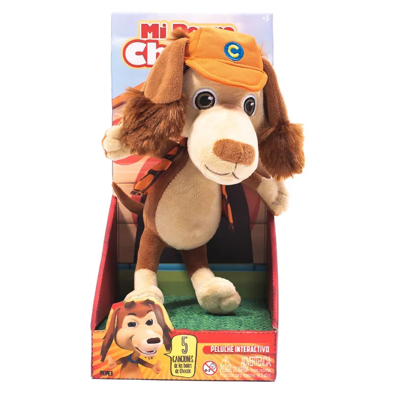 Peluche Mi Perro Chocolo 13cm - interactivo canta 5 canciones - Chilena Cossas