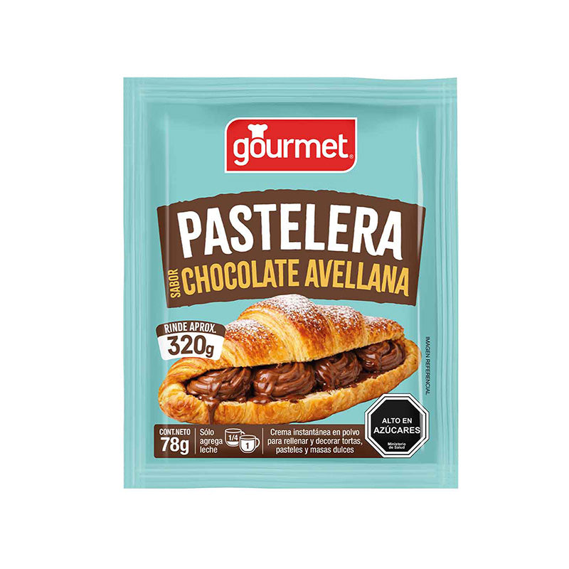 Pastelera Chocolate Avellana Gourmet 78g | Crema para Rellenar y Decorar Postres Chilenos