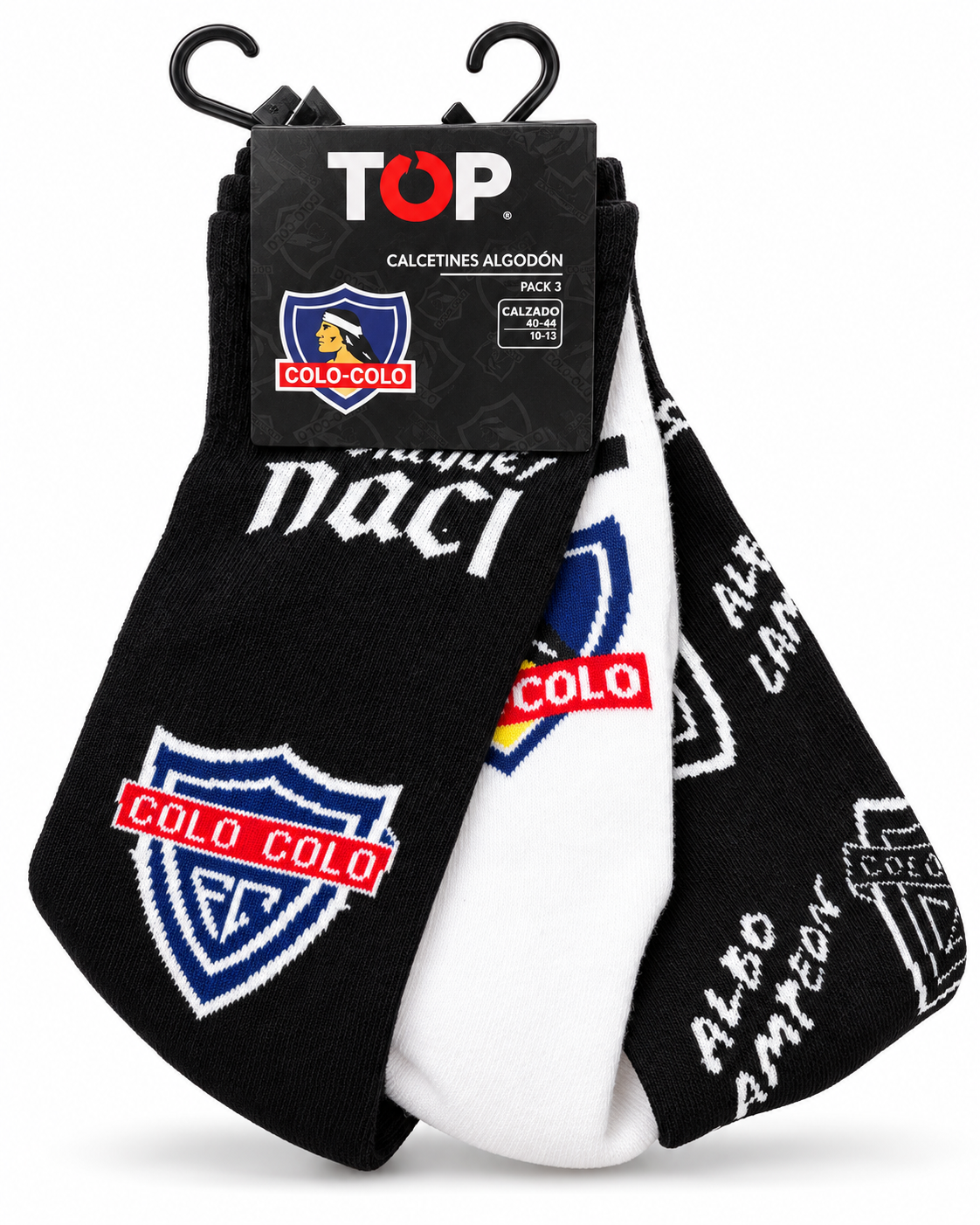 Pack de 3 Calcetines Colo-Colo – adulto talla 40-44 /10-13