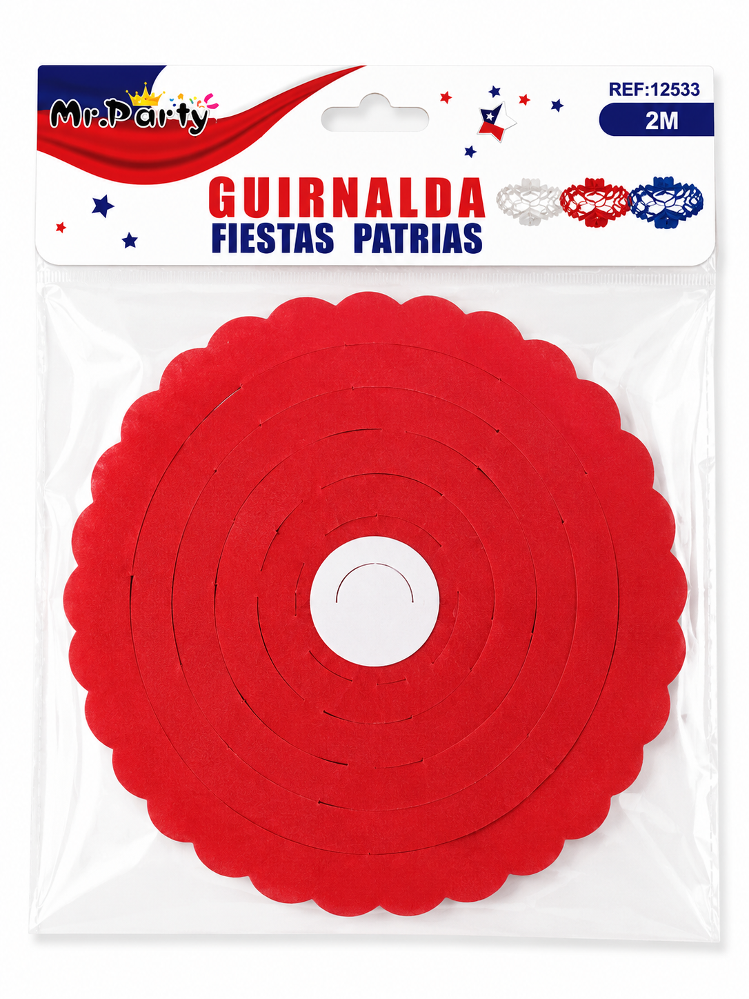 Guirnalda para Fiestas Patrias Chilenas 2 Metros | Decoración Colgante