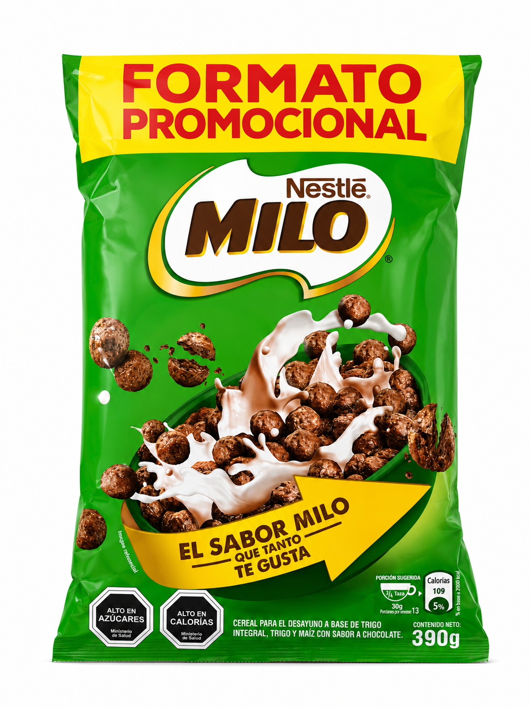 Nestlé Milo Cereal Chocolate 390 g | Cereal Crocante Sabor Chocolate| Producto Chileno