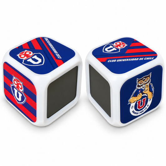 Reloj Despertador Digital Universidad de Chile – Cubo LED con Cambio de Color