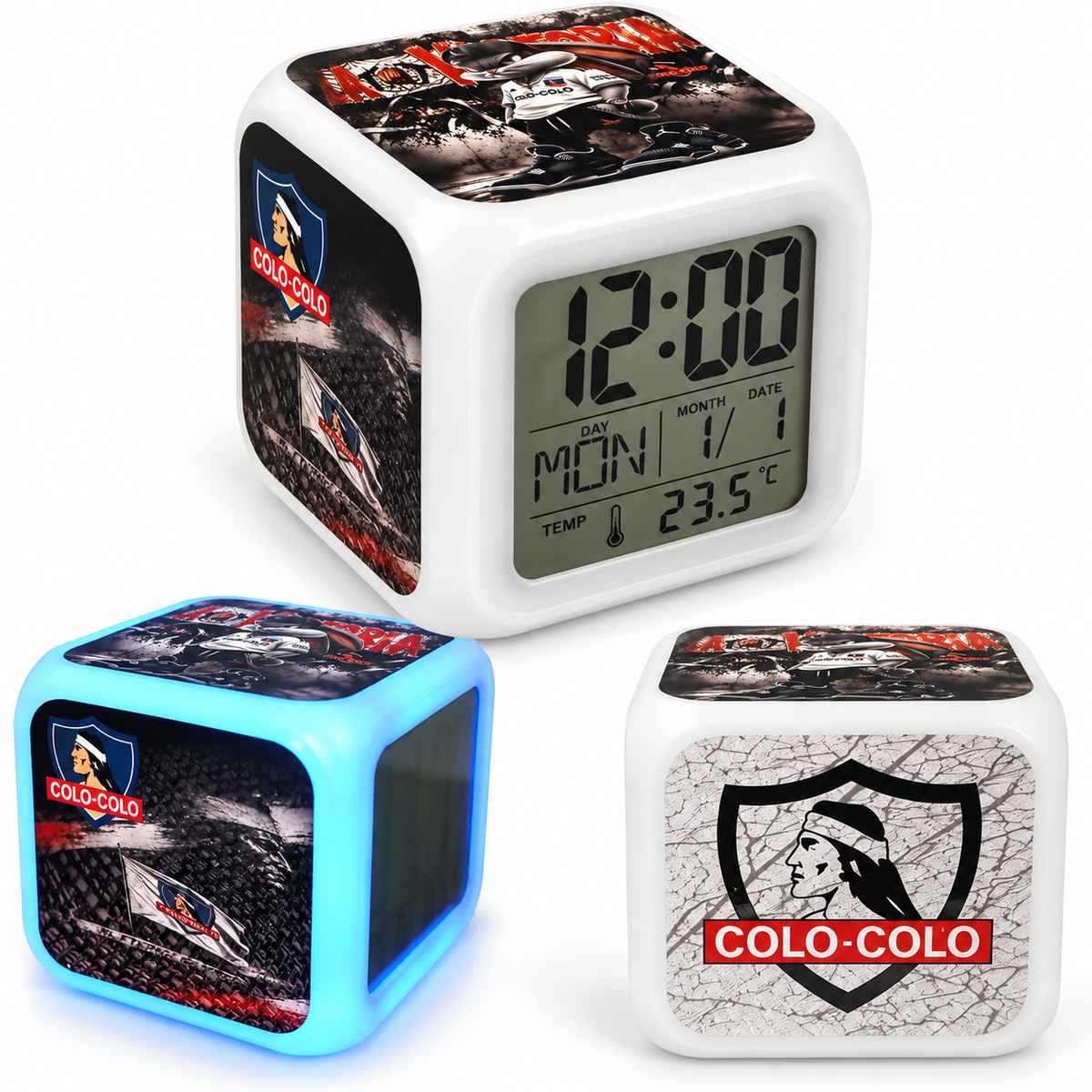 Reloj Despertador Digital Colo-Colo con Luz LED Cambiante – Hora, Fecha y Temperatura