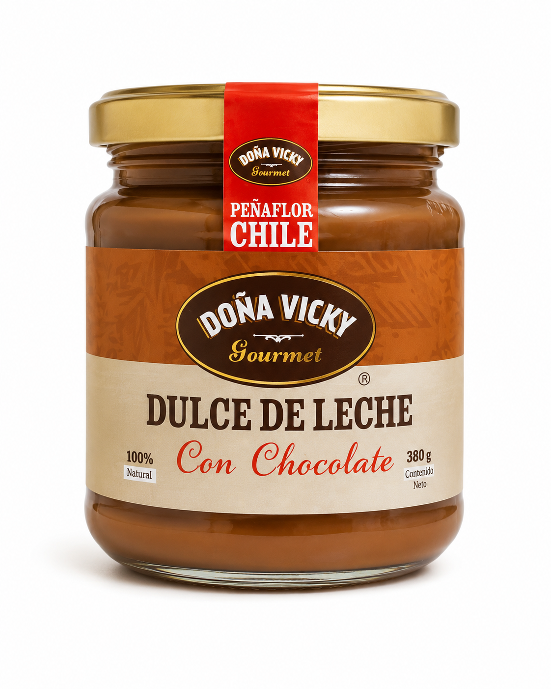 Dulce de Leche con Chocolate Doña Vicky Gourmet 380 g | Manjar Chileno Premium