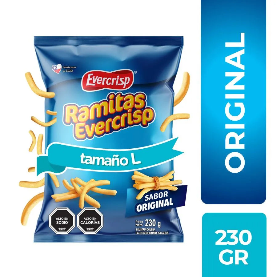 Ramitas Saladas Evercrisp – Snack Chileno Crujiente- Palitos de harina salados
