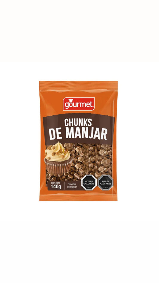 Chunks de manjar, trocitos de manjar para Repostería 140g