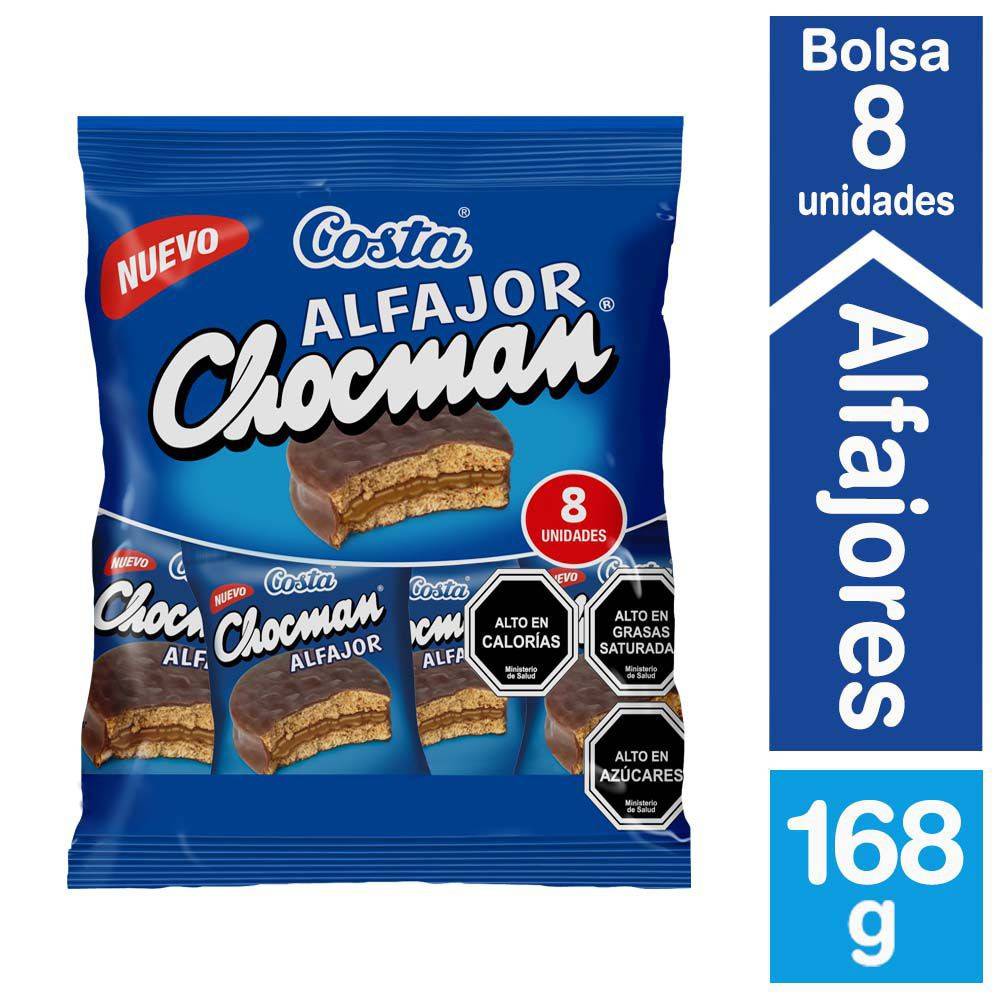 Alfajor chocman 8 unidades - Chilena Cossas