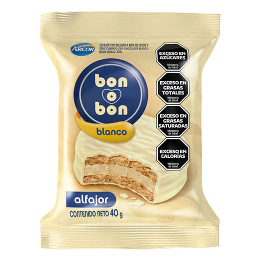 Alfajor bon o bon blanco 40g