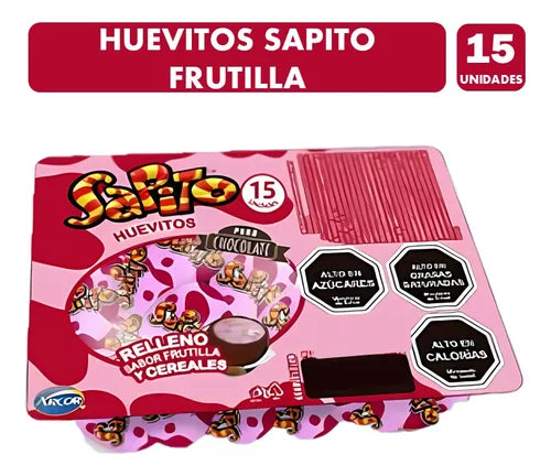 Huevitos sapito frutilla 15u