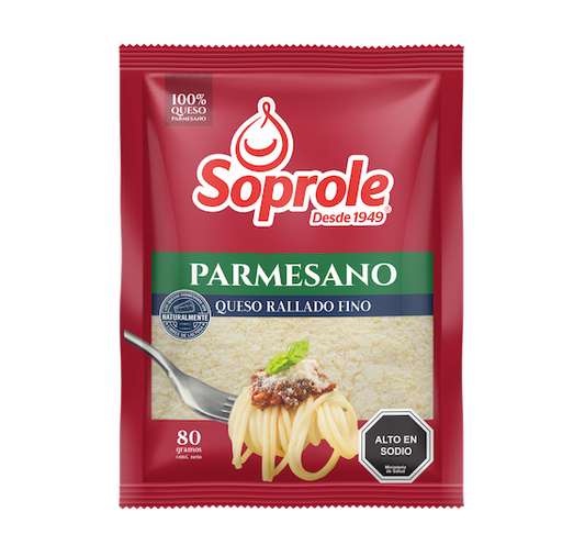 Queso rallado parmesano 80g soprole