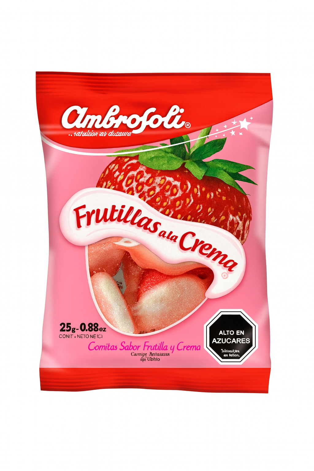 Frutillas a la crema ambrosoli 25g