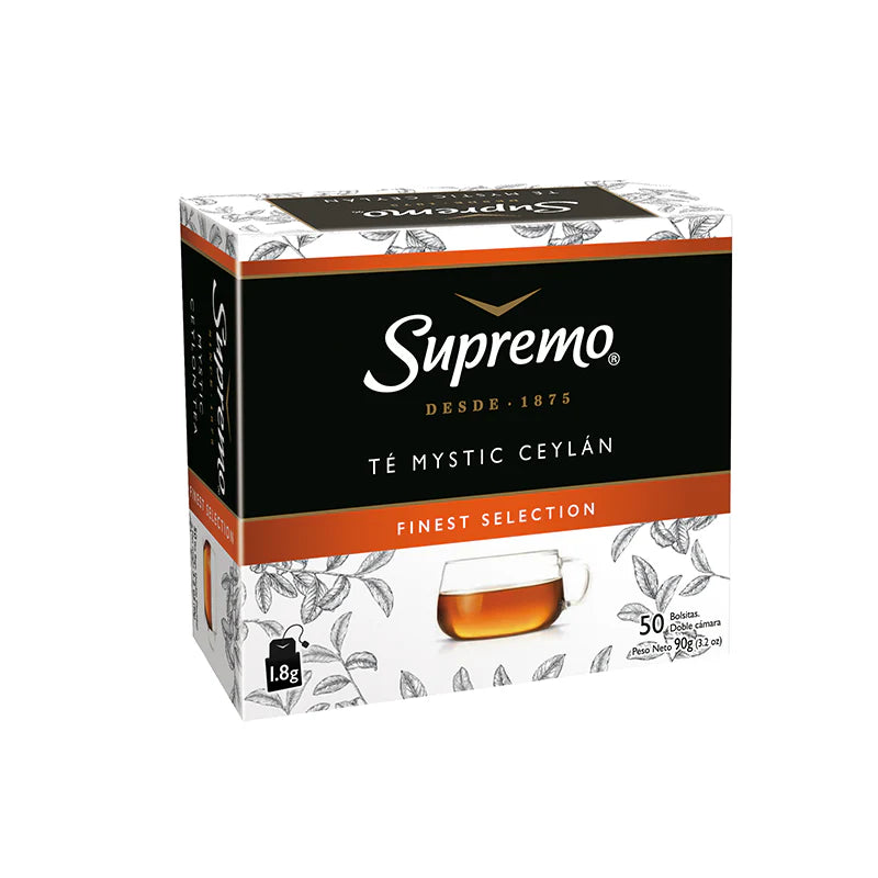 Té Supremo Mystic Ceylán 50 Bolsitas (90g) – Té Negro Premium Importado de Chile