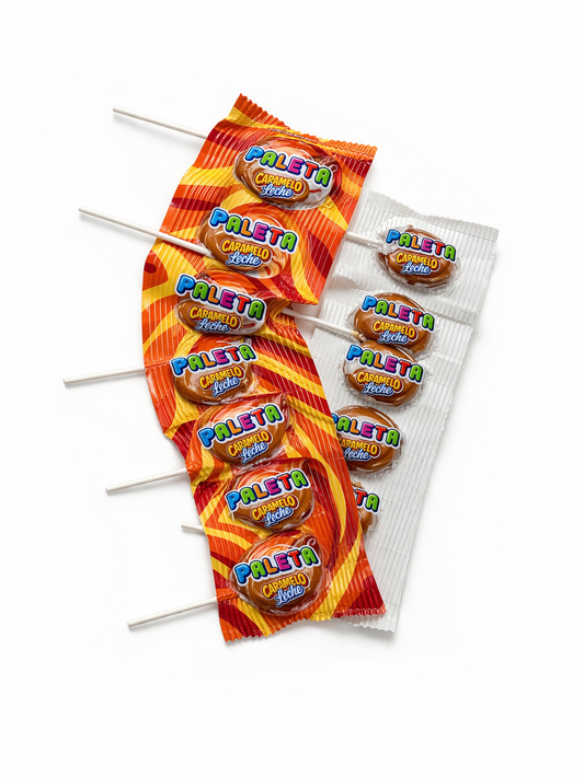 Paletas loly de leche Fruna, 10 unidades