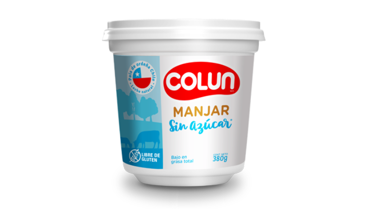 Manjar Colun Sin Azúcar 380g – Dulce de Leche Chileno Light y Sin Gluten