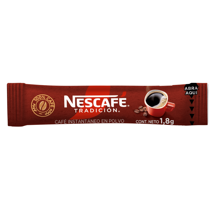 Nescafé Tradición Stick 1.8g – Café Instantáneo Individual 100% Café